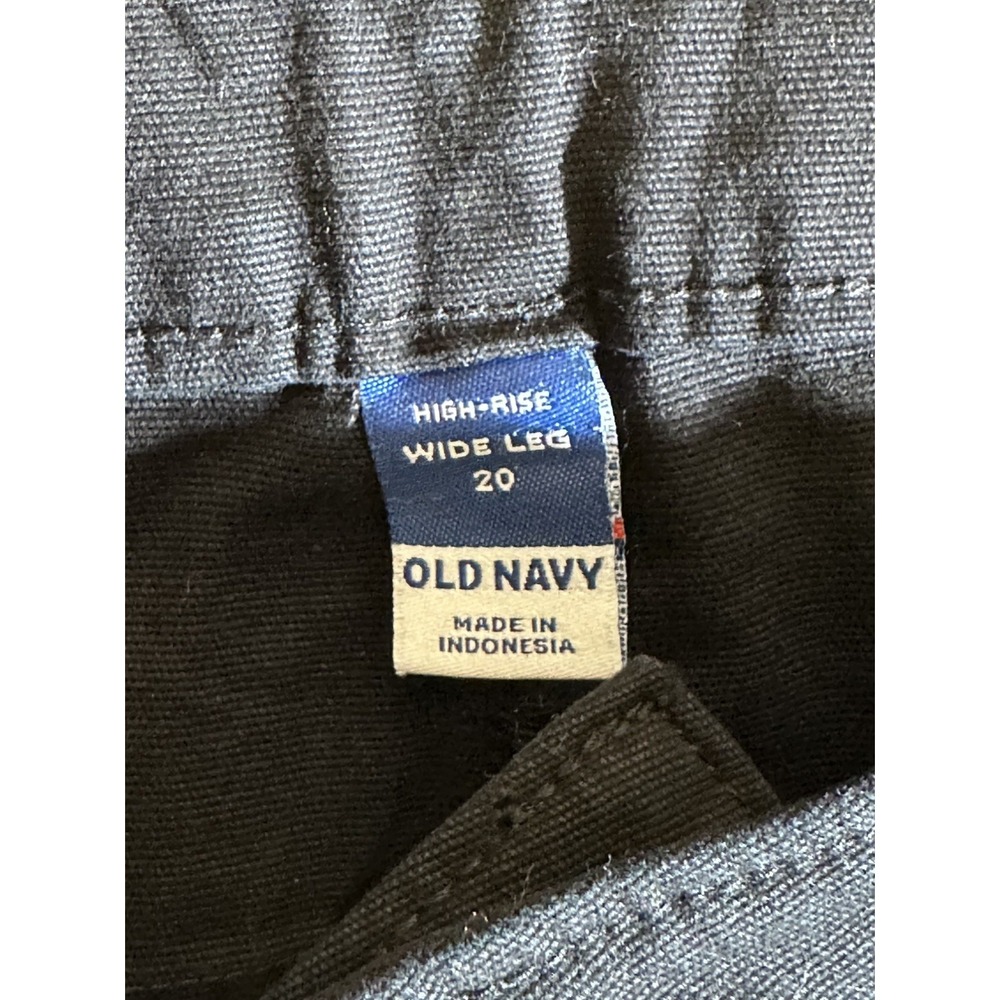 Old Navy Women's High-Rise Wide-Leg Black Jeans (Plus Size 20) Waist 40